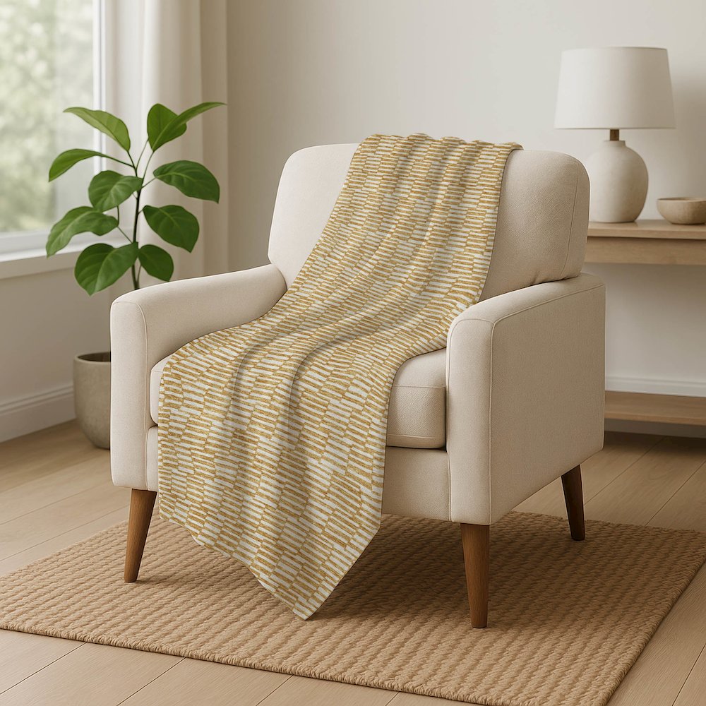 Premium Machine Washable ASB918 Gold 50" x 70" Sherpa Throw Blanket. Picture 5