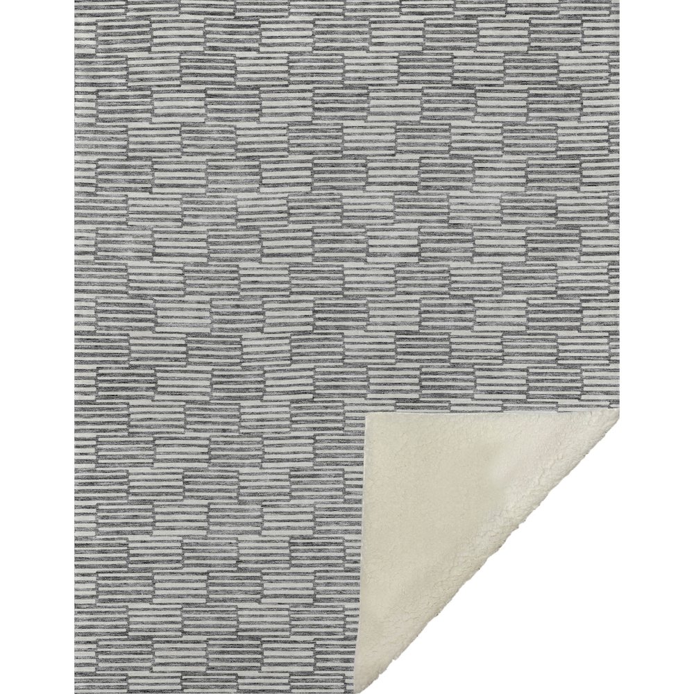 Premium Machine Washable ASB918 Gray 50" x 70" Sherpa Throw Blanket. Picture 1