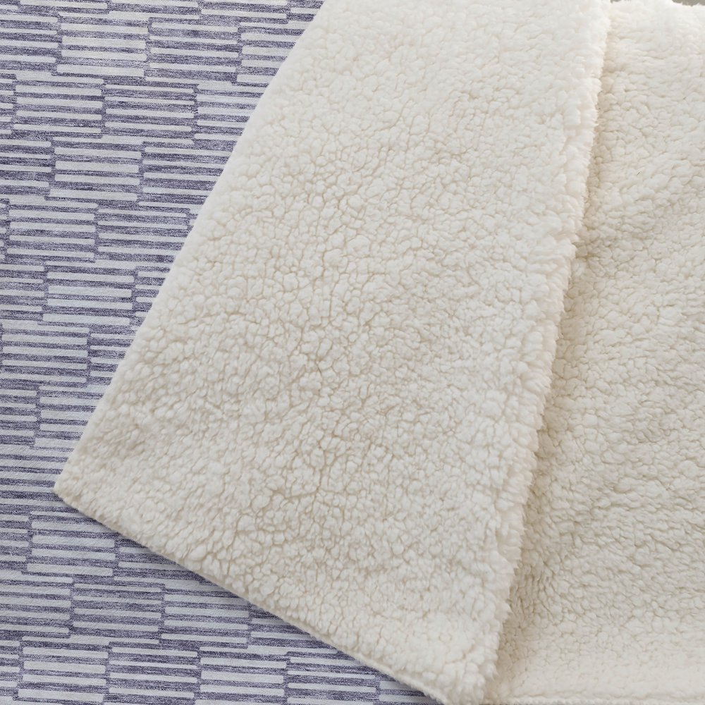 Premium Machine Washable ASB918 Lilac 50" x 70" Sherpa Throw Blanket. Picture 2