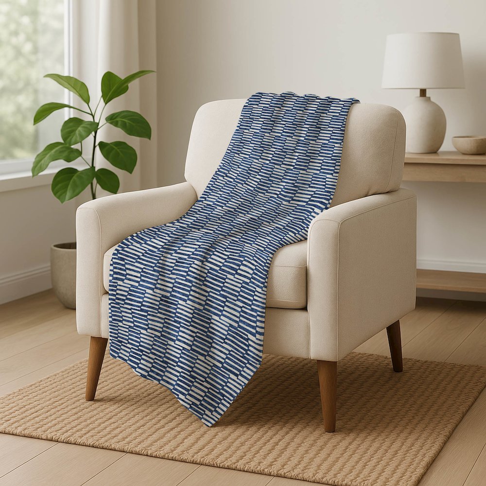 Premium Machine Washable ASB918 Navy 50" x 70" Sherpa Throw Blanket. Picture 5