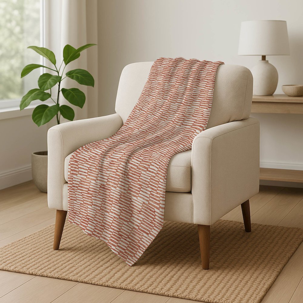 Premium Machine Washable ASB918 Salmon 50" x 70" Sherpa Throw Blanket. Picture 5