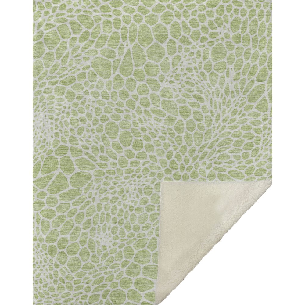 Premium Machine Washable ASB919 Aloe 50" x 70" Sherpa Throw Blanket. Picture 1