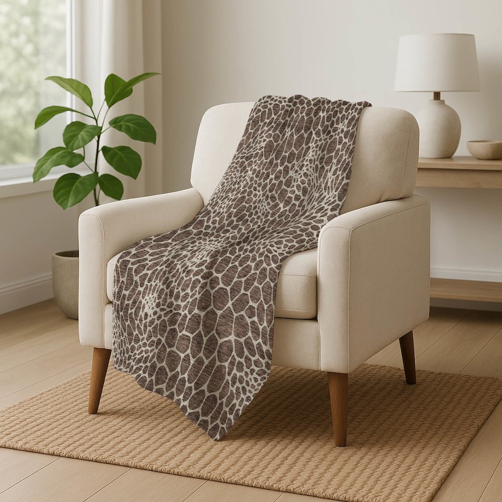 Premium Machine Washable ASB919 Brown 50" x 70" Sherpa Throw Blanket. Picture 5