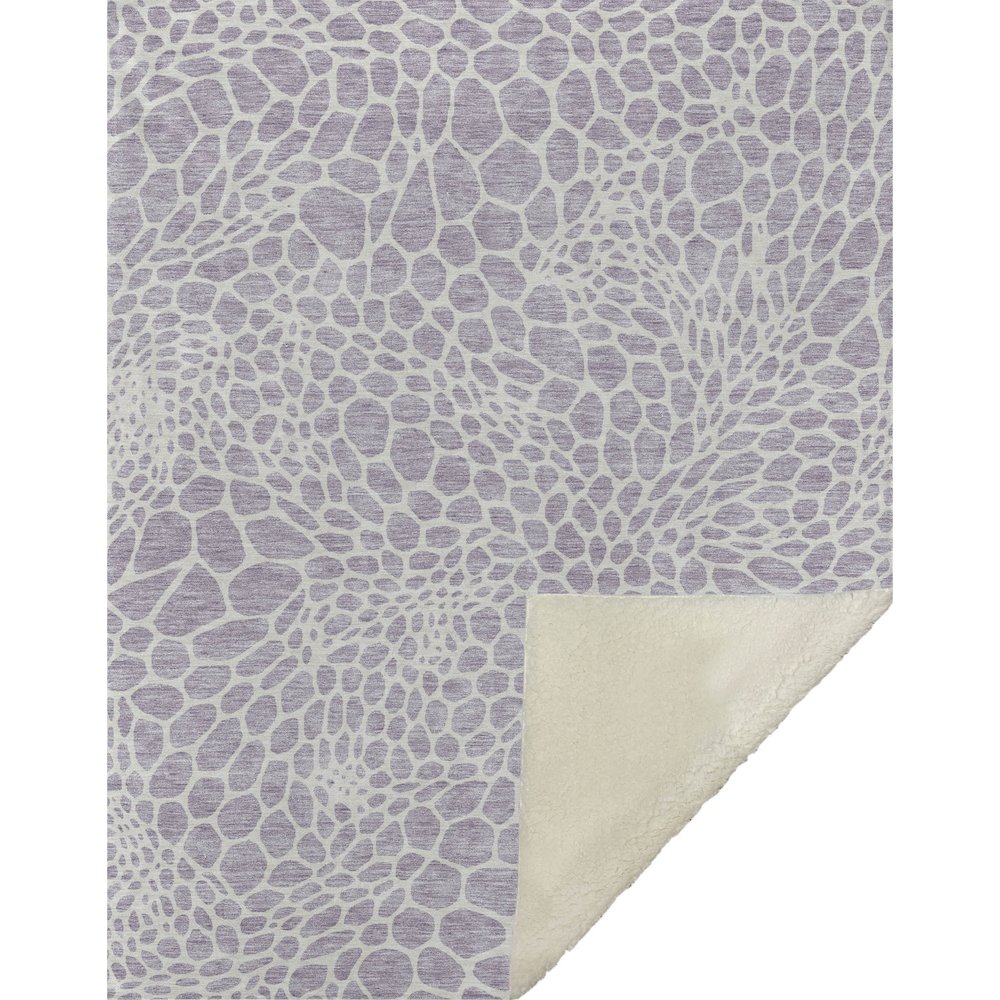 Premium Machine Washable ASB919 Lilac 50" x 70" Sherpa Throw Blanket. Picture 1