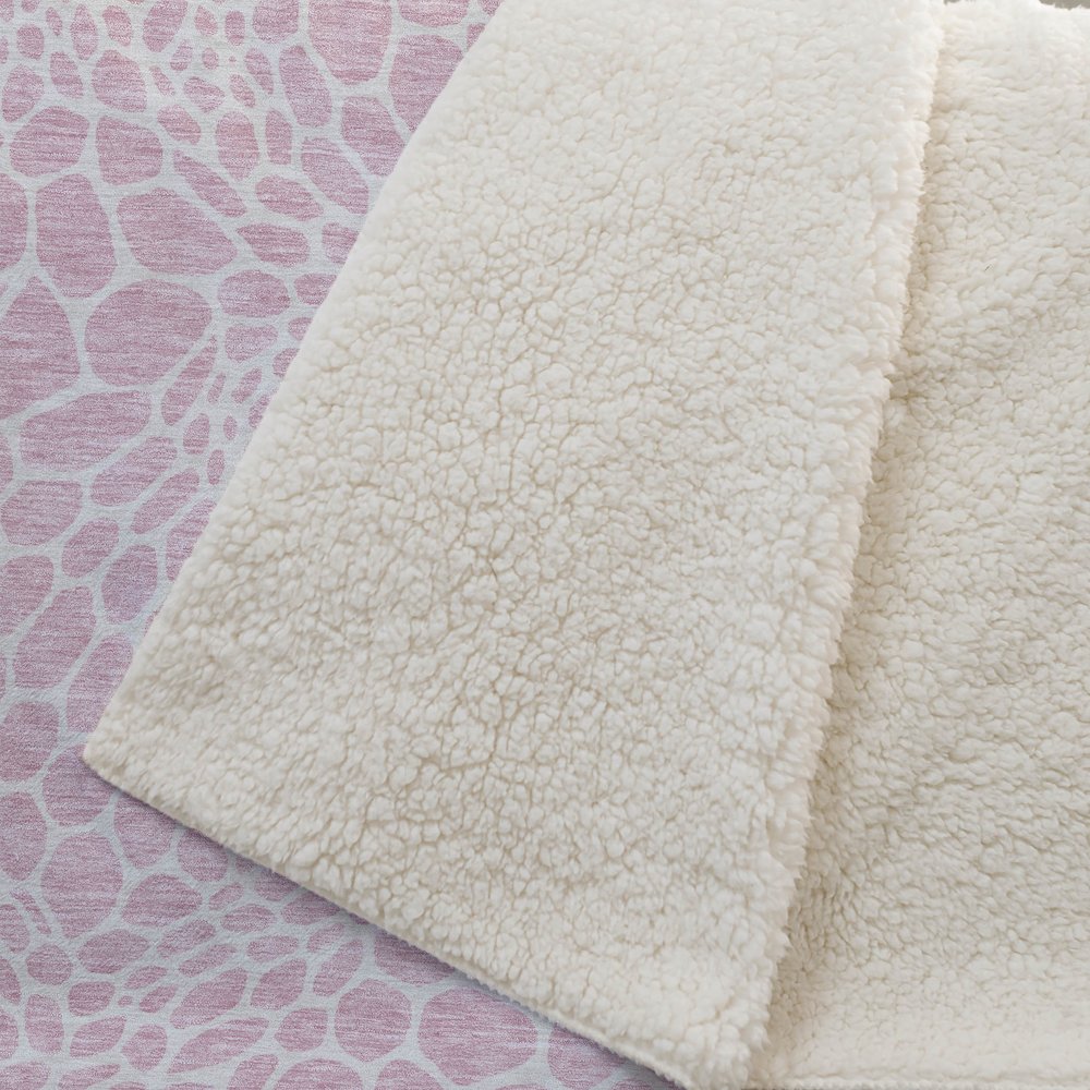 Premium Machine Washable ASB919 Pink 50" x 70" Sherpa Throw Blanket. Picture 2