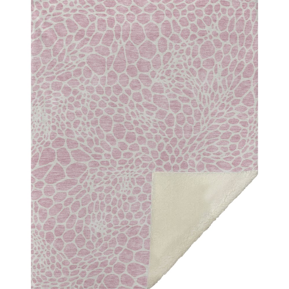 Premium Machine Washable ASB919 Pink 50" x 70" Sherpa Throw Blanket. Picture 1
