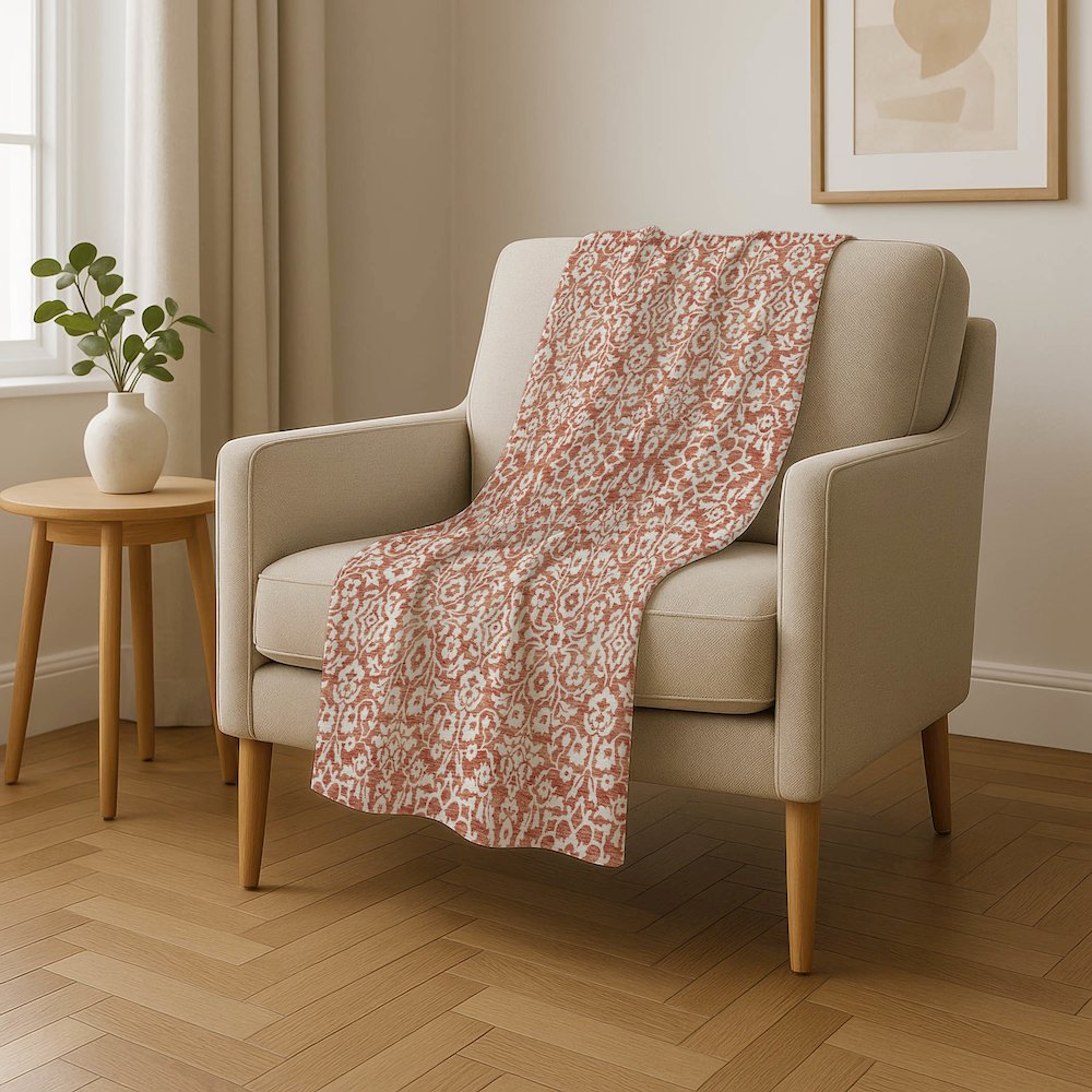 Premium Machine Washable ASB920 Coral 50" x 70" Sherpa Throw Blanket. Picture 4