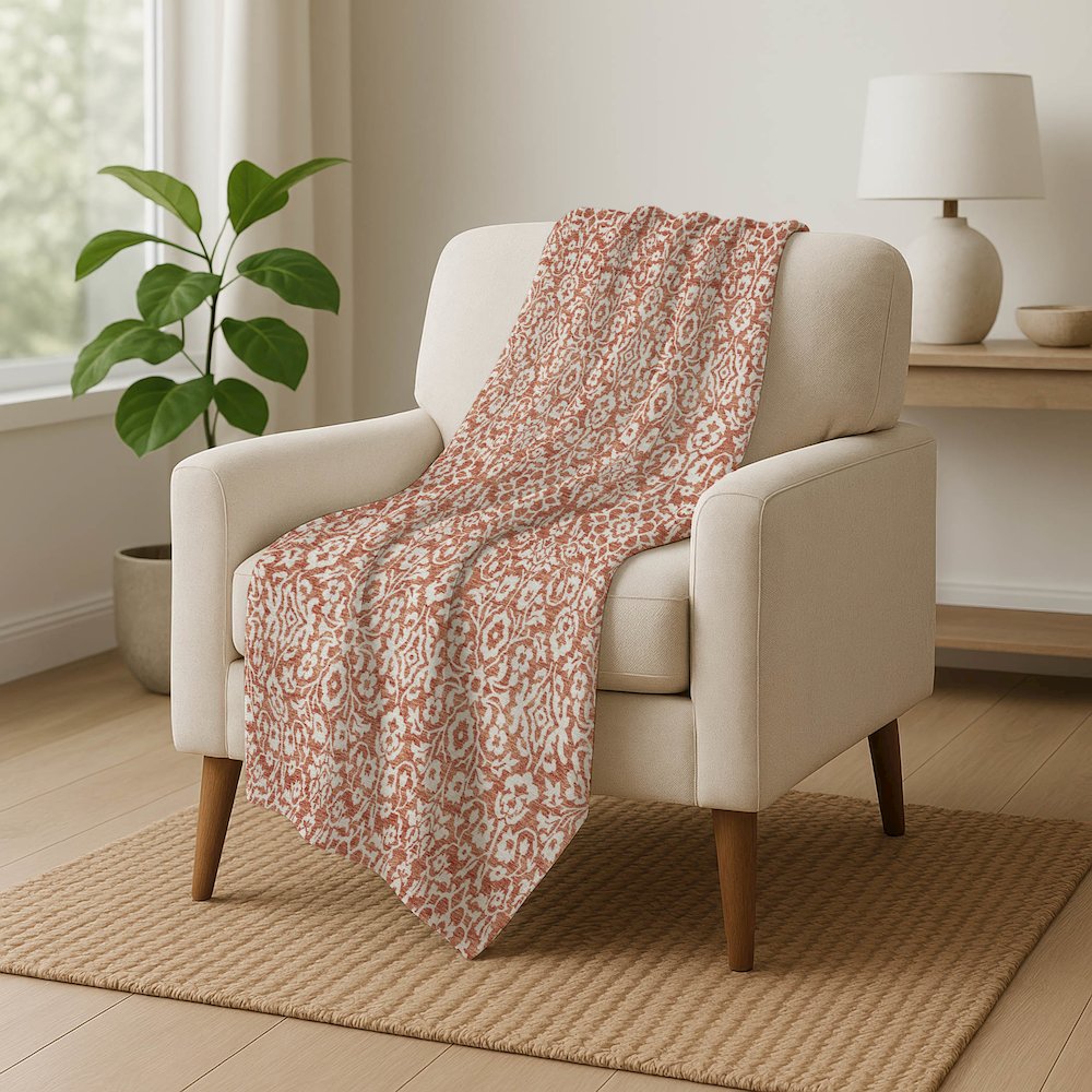 Premium Machine Washable ASB920 Coral 50" x 70" Sherpa Throw Blanket. Picture 5