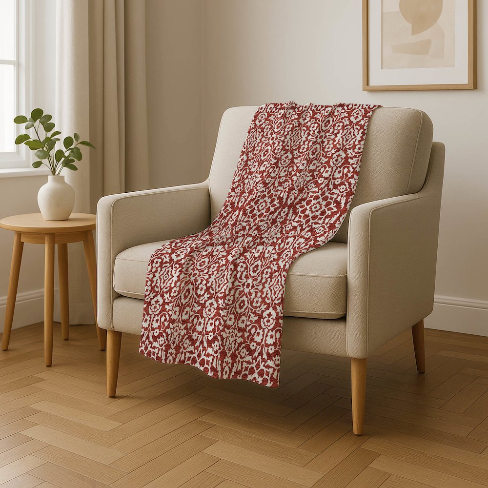 Premium Machine Washable ASB920 Red 50" x 70" Sherpa Throw Blanket. Picture 4