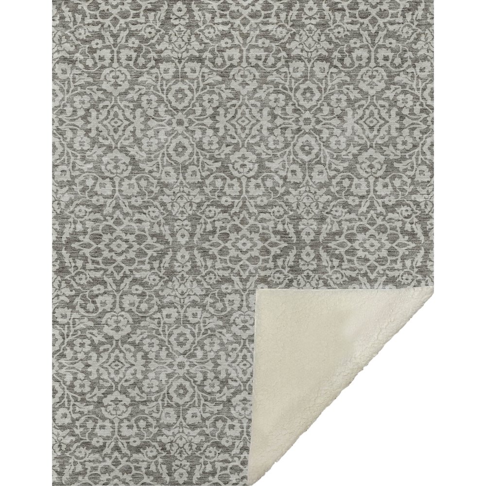 Premium Machine Washable ASB920 Taupe 50" x 70" Sherpa Throw Blanket. Picture 1