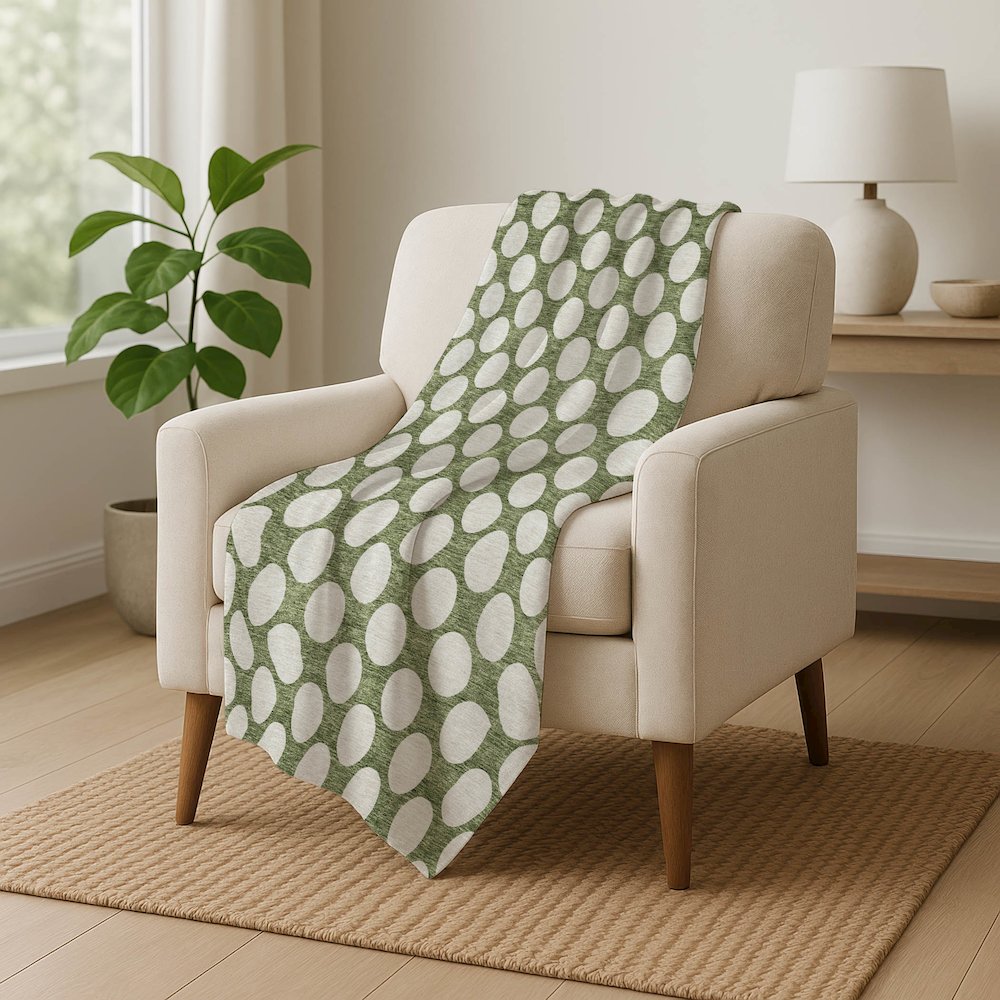 Premium Machine Washable ASB921 Green 50" x 70" Sherpa Throw Blanket. Picture 5