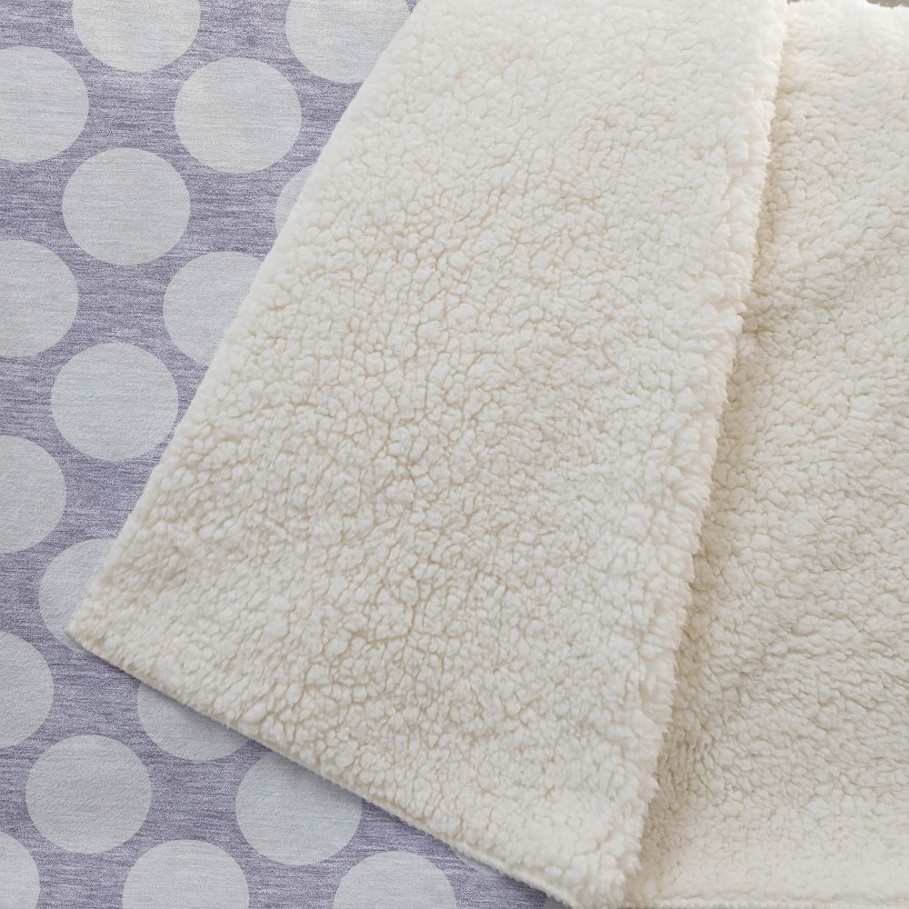 Premium Machine Washable ASB921 Lavender 50" x 70" Sherpa Throw Blanket. Picture 2