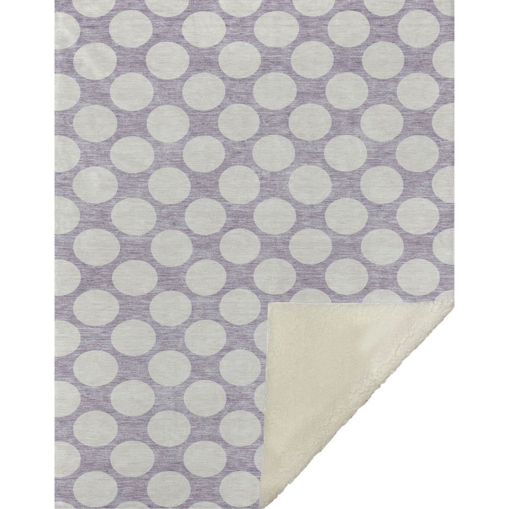 Premium Machine Washable ASB921 Lavender 50" x 70" Sherpa Throw Blanket. Picture 1