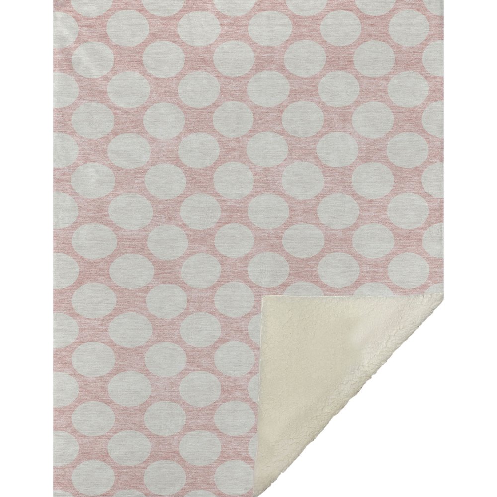 Premium Machine Washable ASB921 Pink 50" x 70" Sherpa Throw Blanket. Picture 1
