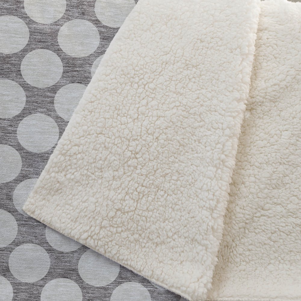Premium Machine Washable ASB921 Taupe 50" x 70" Sherpa Throw Blanket. Picture 2