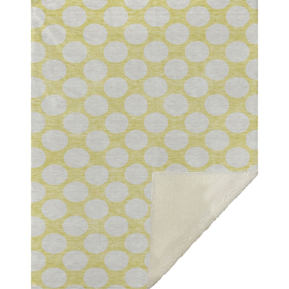 Premium Machine Washable ASB921 Yellow 50" x 70" Sherpa Throw Blanket. Picture 1