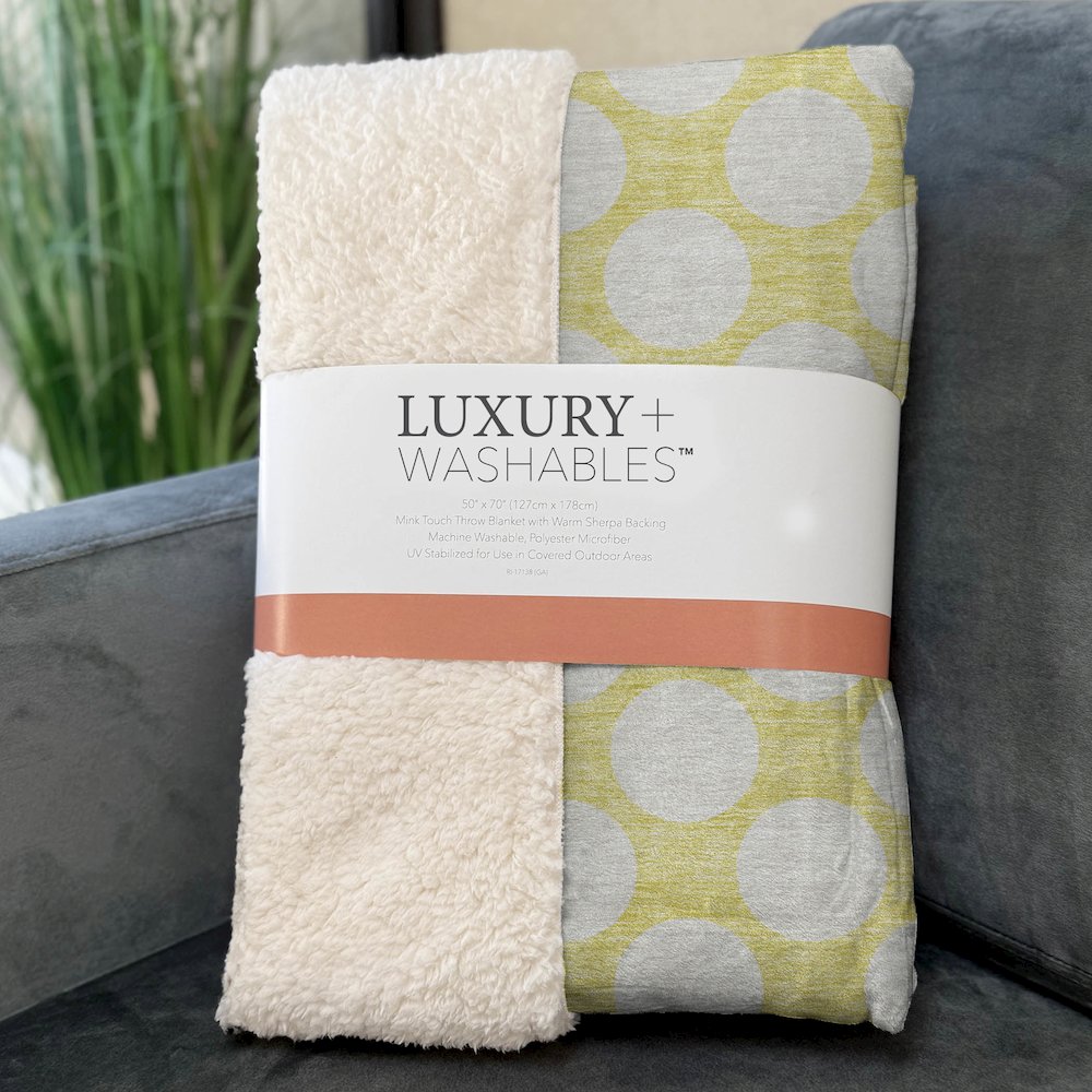 Premium Machine Washable ASB921 Yellow 50" x 70" Sherpa Throw Blanket. Picture 3