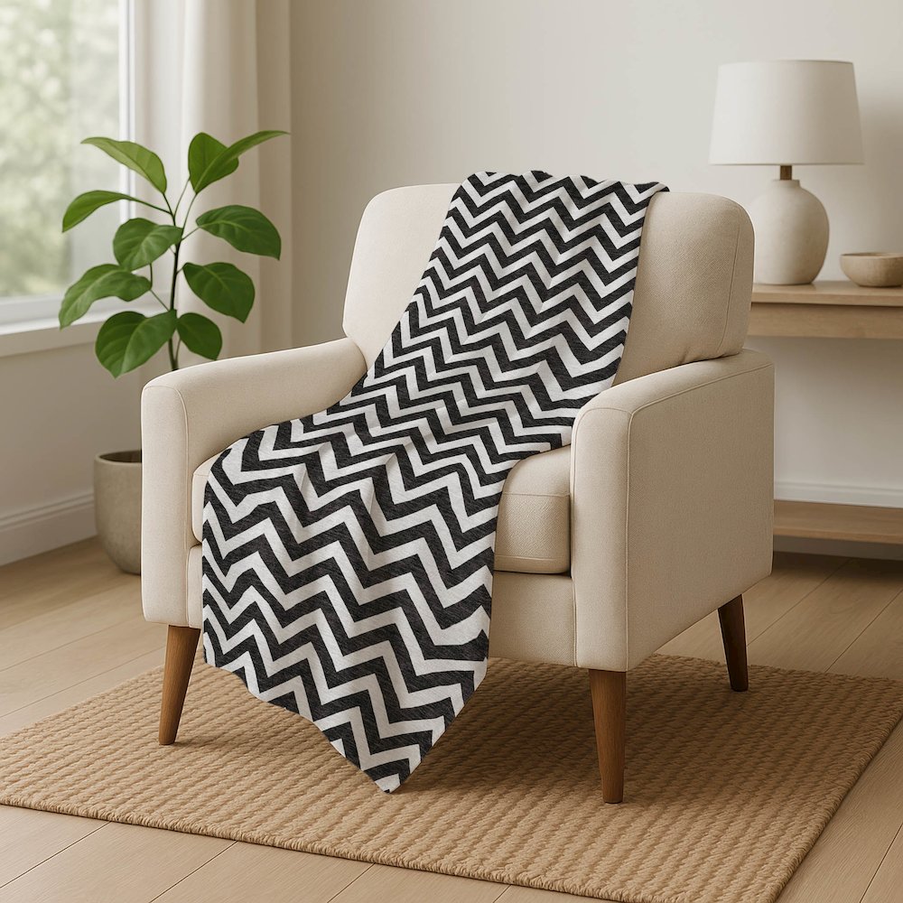 Premium Machine Washable ASB922 Black 50" x 70" Sherpa Throw Blanket. Picture 5