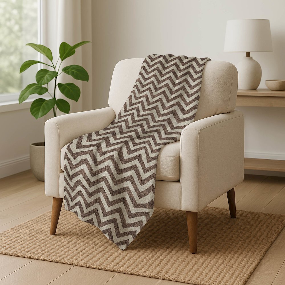 Premium Machine Washable ASB922 Brown 50" x 70" Sherpa Throw Blanket. Picture 5