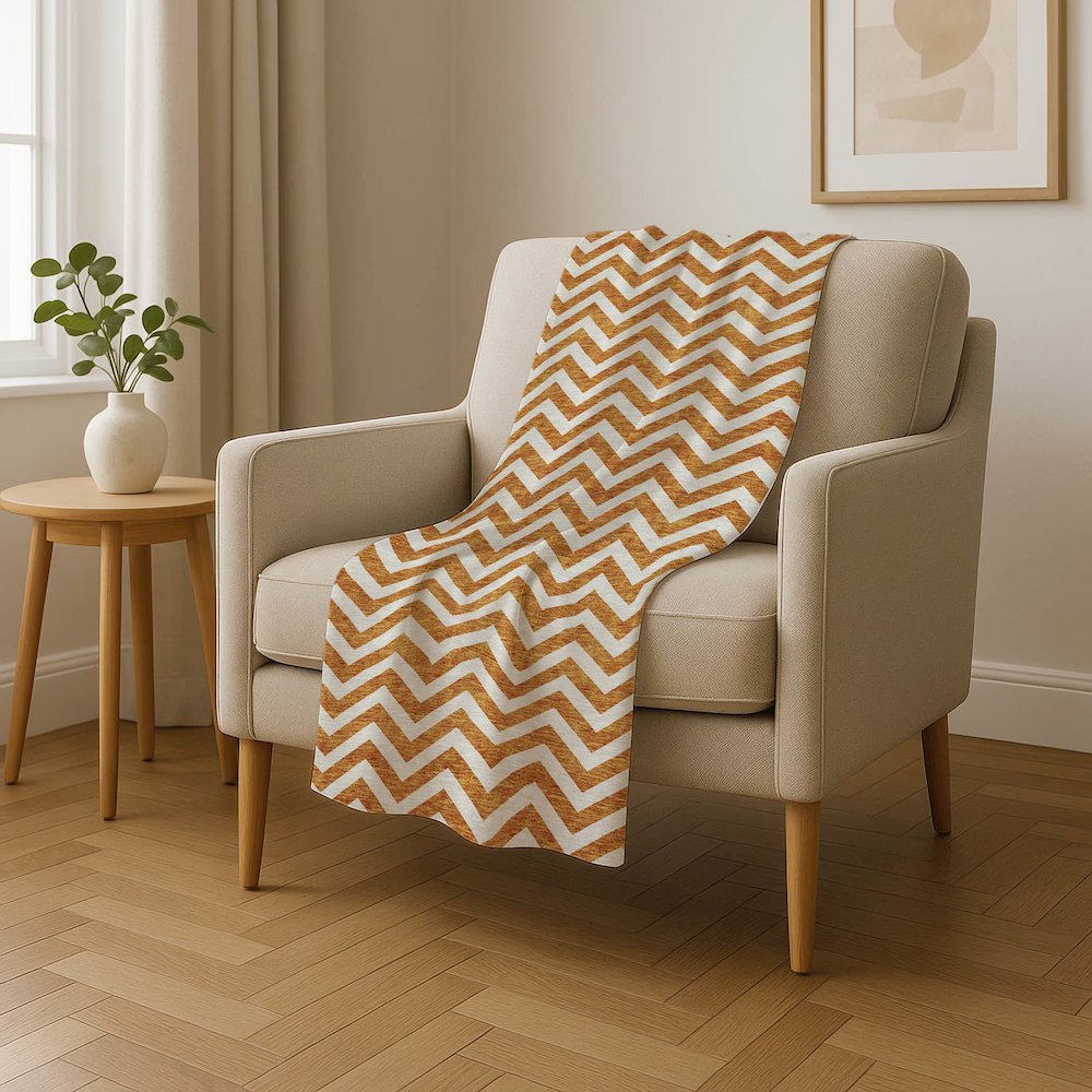 Premium Machine Washable ASB922 Orange 50" x 70" Sherpa Throw Blanket. Picture 4