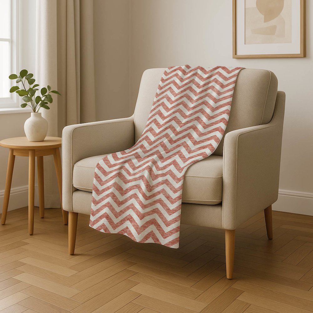 Premium Machine Washable ASB922 Salmon 50" x 70" Sherpa Throw Blanket. Picture 4
