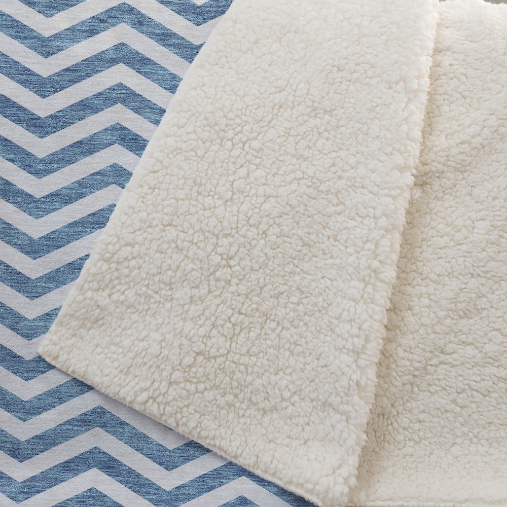 Premium Machine Washable ASB922 Teal 50" x 70" Sherpa Throw Blanket. Picture 2