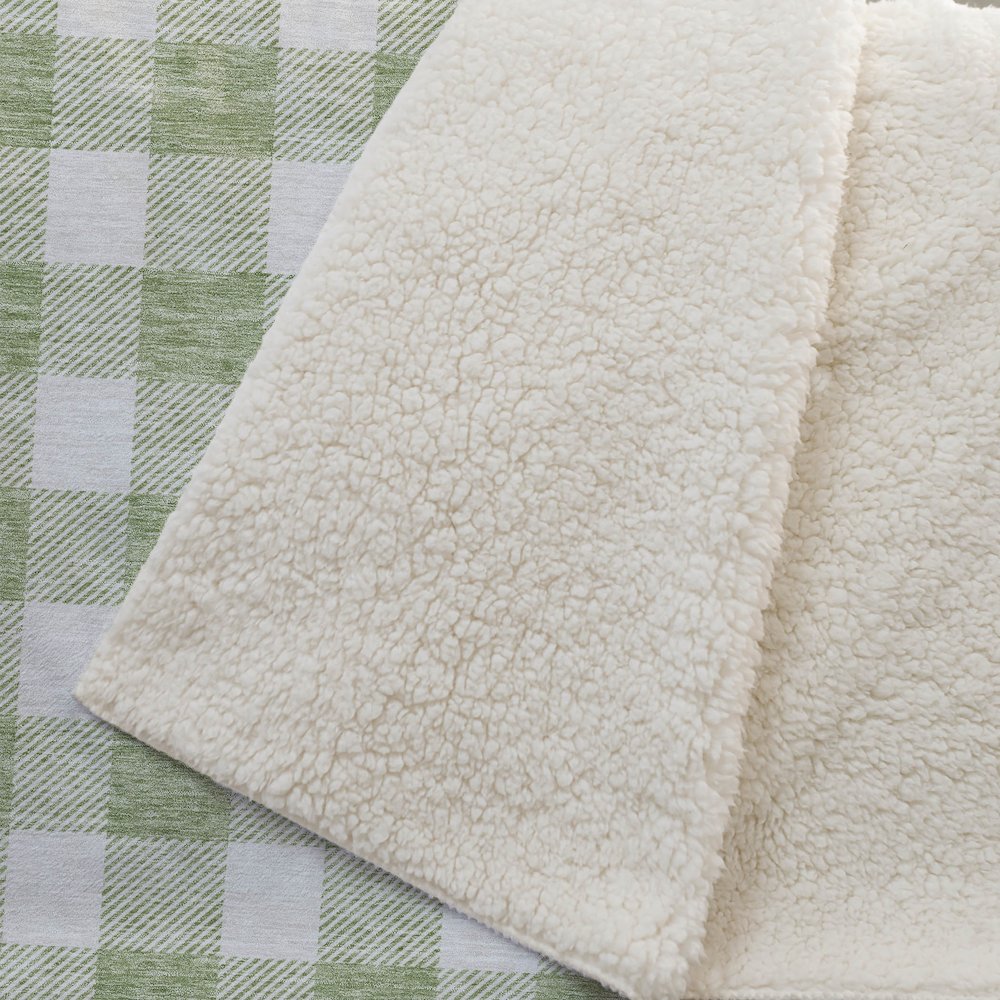 Premium Machine Washable ASB923 Aloe 50" x 70" Sherpa Throw Blanket. Picture 2