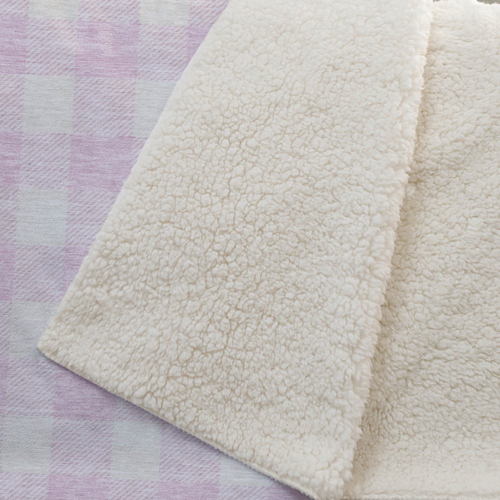 Premium Machine Washable ASB923 Pink 50" x 70" Sherpa Throw Blanket. Picture 2