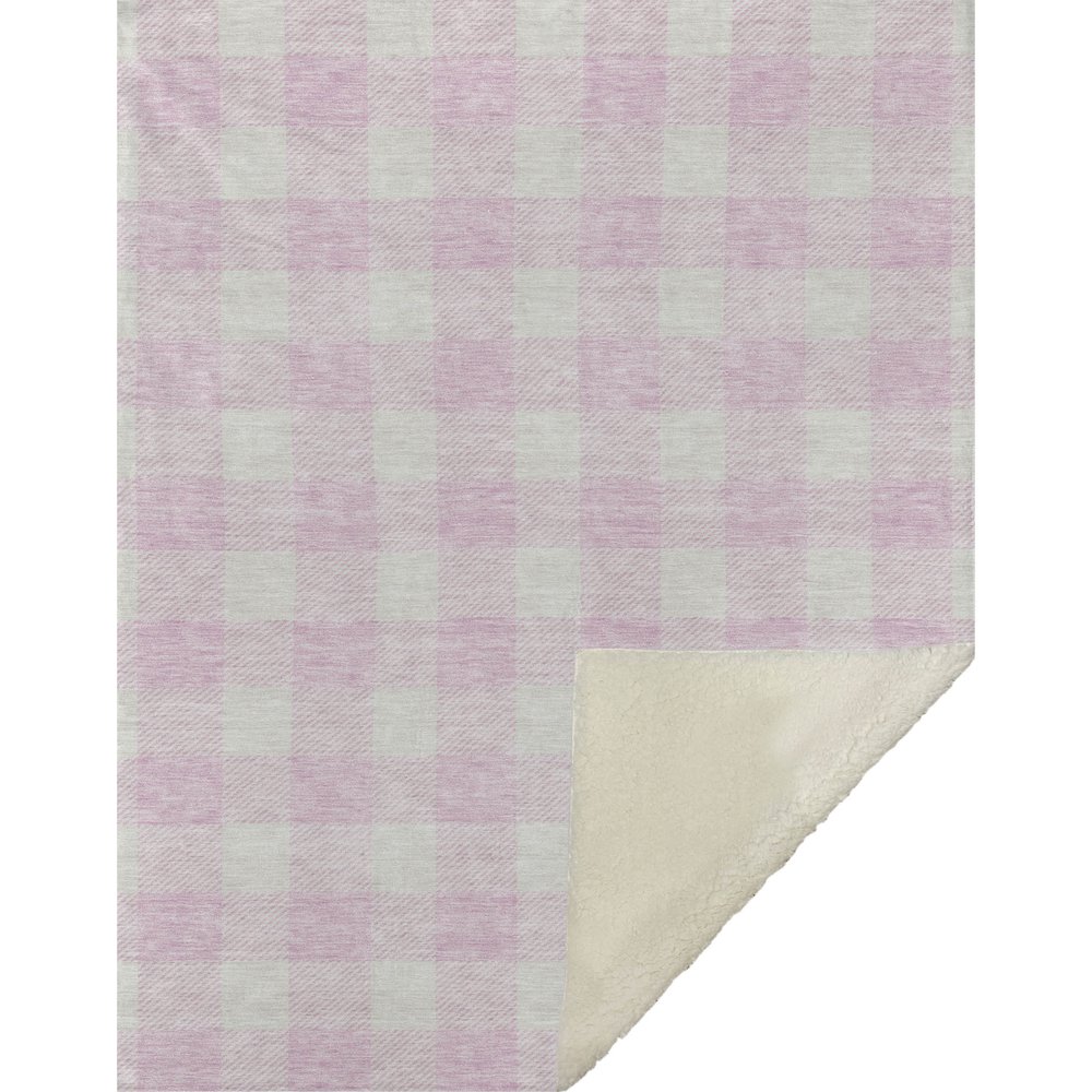 Premium Machine Washable ASB923 Pink 50" x 70" Sherpa Throw Blanket. Picture 1