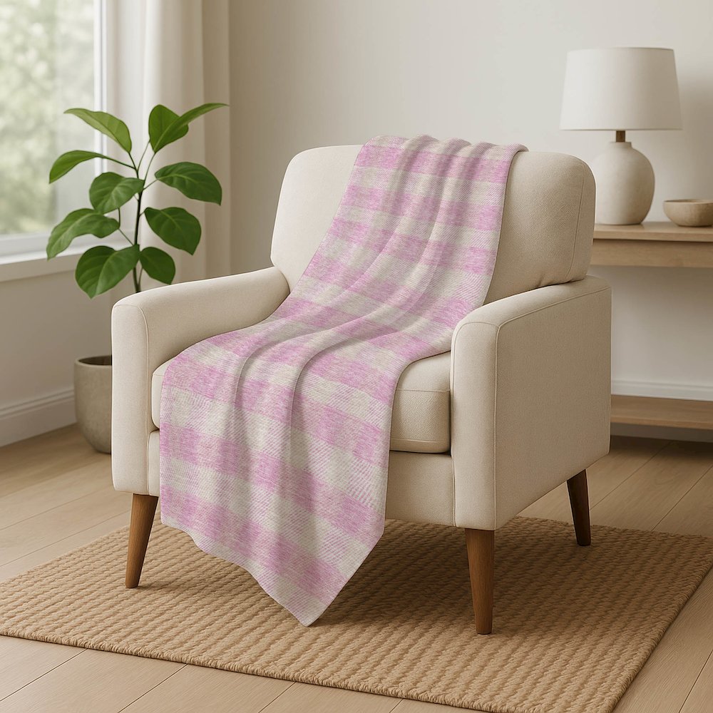 Premium Machine Washable ASB924 Pink 50" x 70" Sherpa Throw Blanket. Picture 5