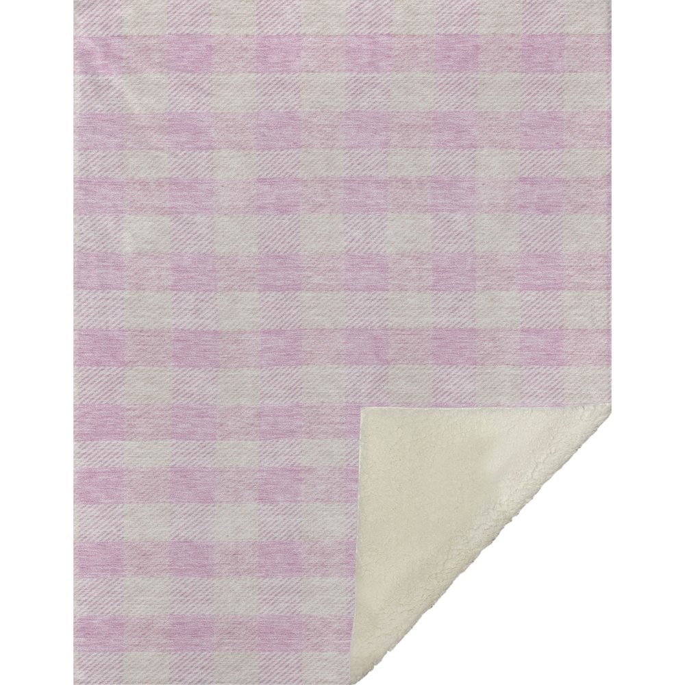 Premium Machine Washable ASB924 Pink 50" x 70" Sherpa Throw Blanket. Picture 1