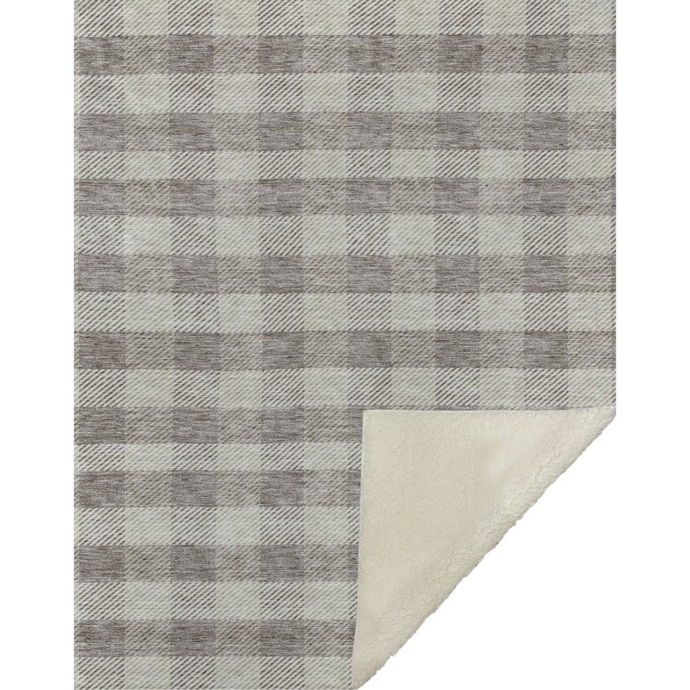 Premium Machine Washable ASB924 Taupe 50" x 70" Sherpa Throw Blanket. Picture 1