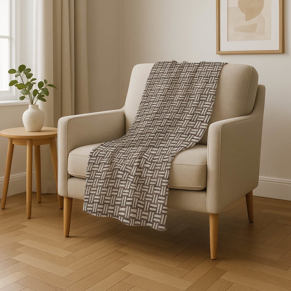 Premium Machine Washable ASB925 Brown 50" x 70" Sherpa Throw Blanket. Picture 4
