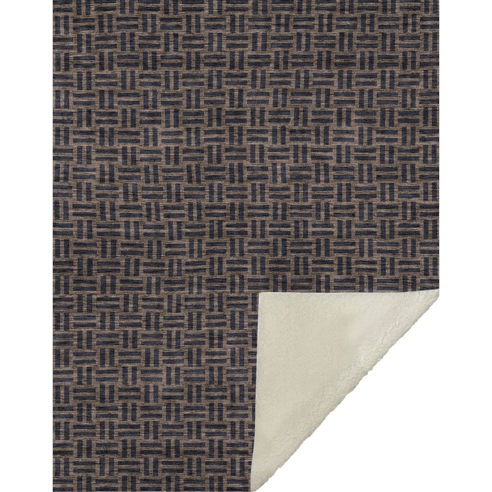 Premium Machine Washable ASB925 Chocolate 50" x 70" Sherpa Throw Blanket. Picture 1
