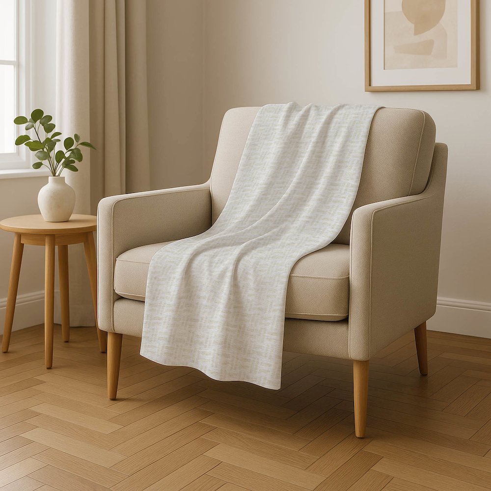 Premium Machine Washable ASB925 Ivory 50" x 70" Sherpa Throw Blanket. Picture 4