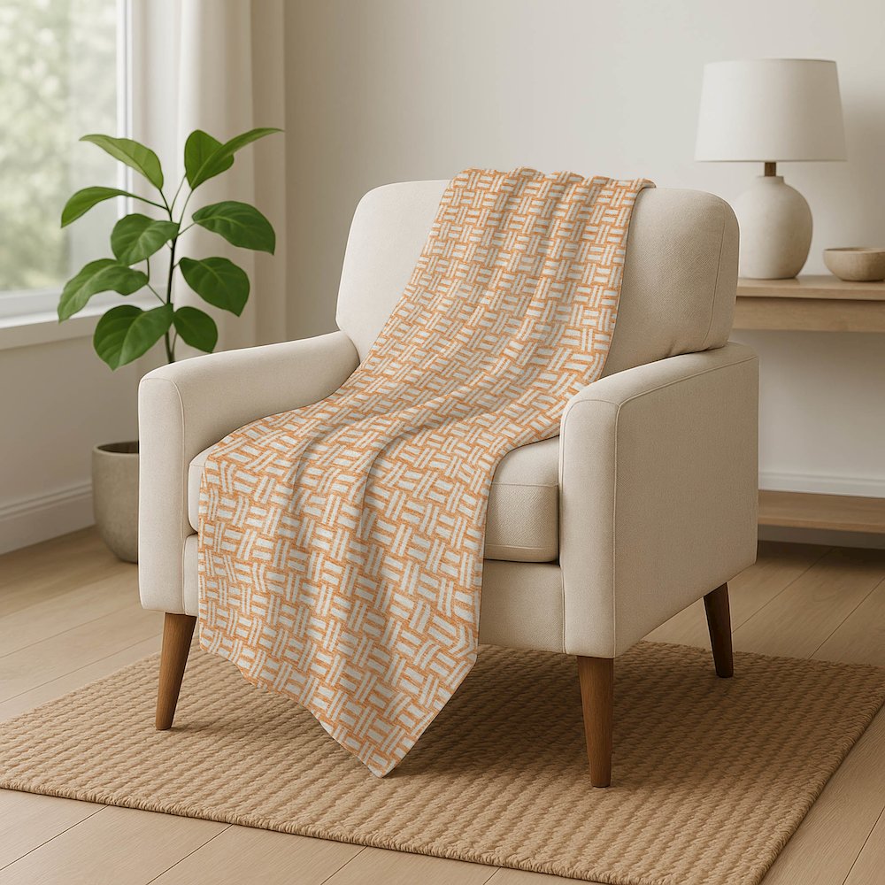 Premium Machine Washable ASB925 Peach 50" x 70" Sherpa Throw Blanket. Picture 5