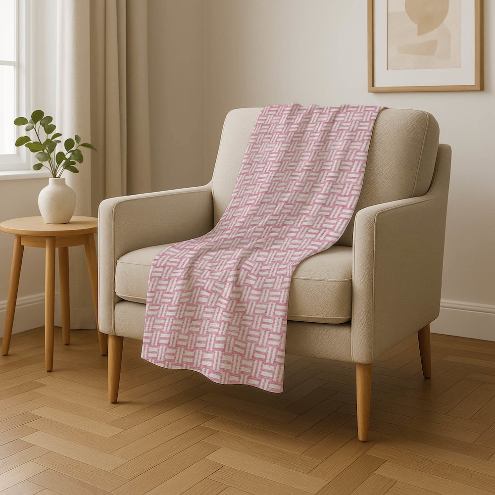 Premium Machine Washable ASB925 Pink 50" x 70" Sherpa Throw Blanket. Picture 4