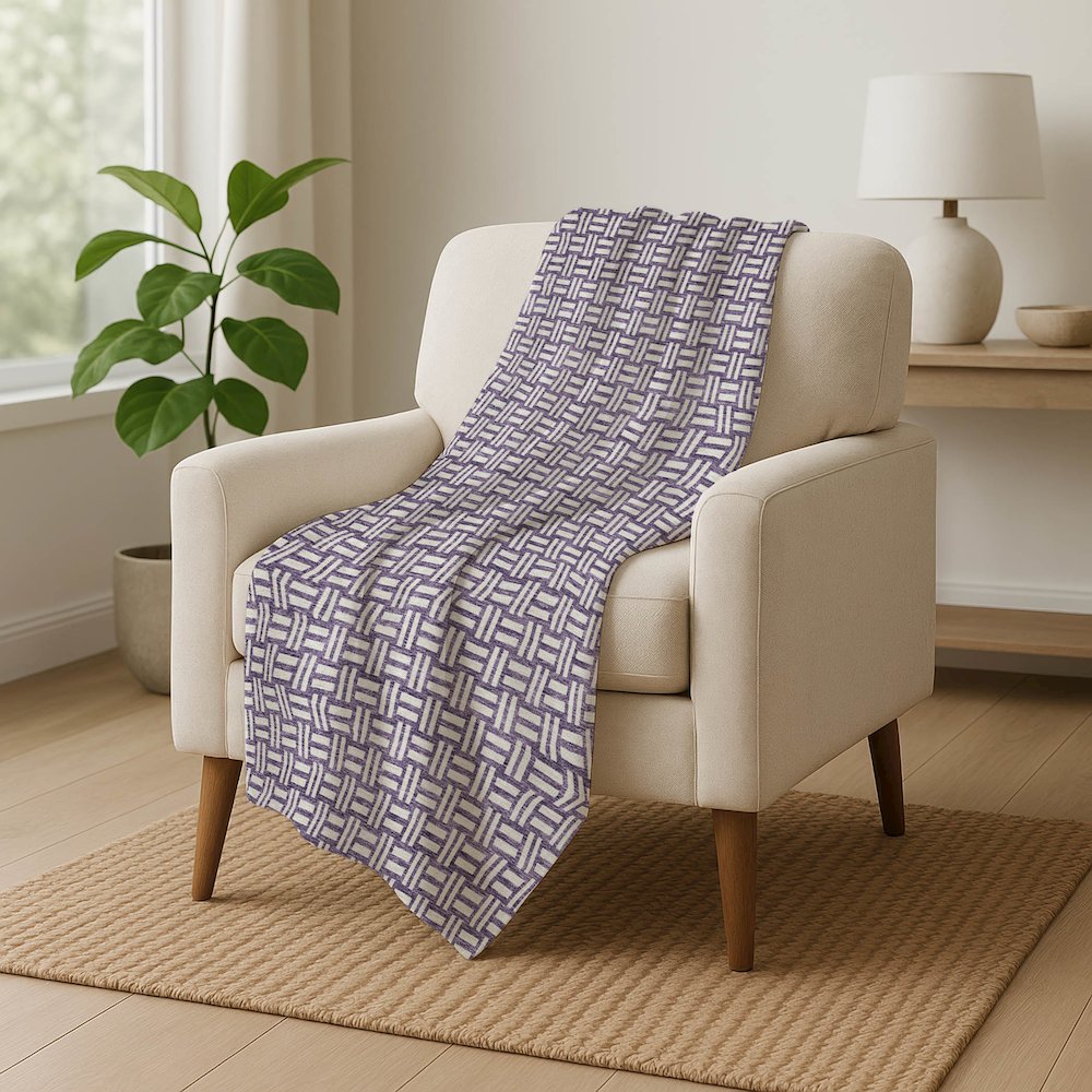 Premium Machine Washable ASB925 Purple 50" x 70" Sherpa Throw Blanket. Picture 5