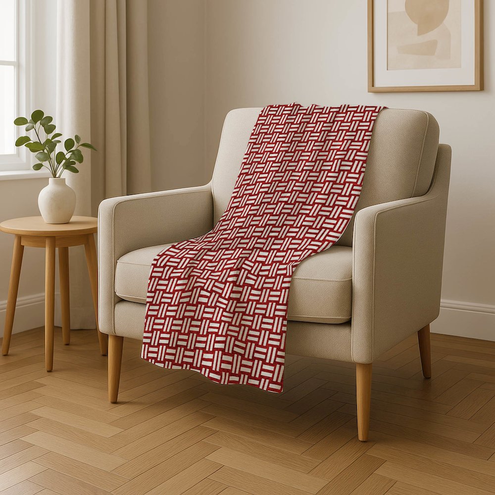 Premium Machine Washable ASB925 Red 50" x 70" Sherpa Throw Blanket. Picture 4