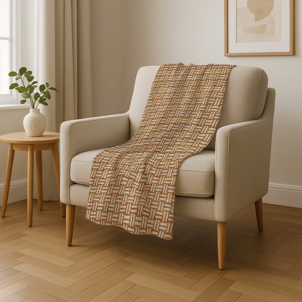 Premium Machine Washable ASB925 Terracotta 50" x 70" Sherpa Throw Blanket. Picture 4