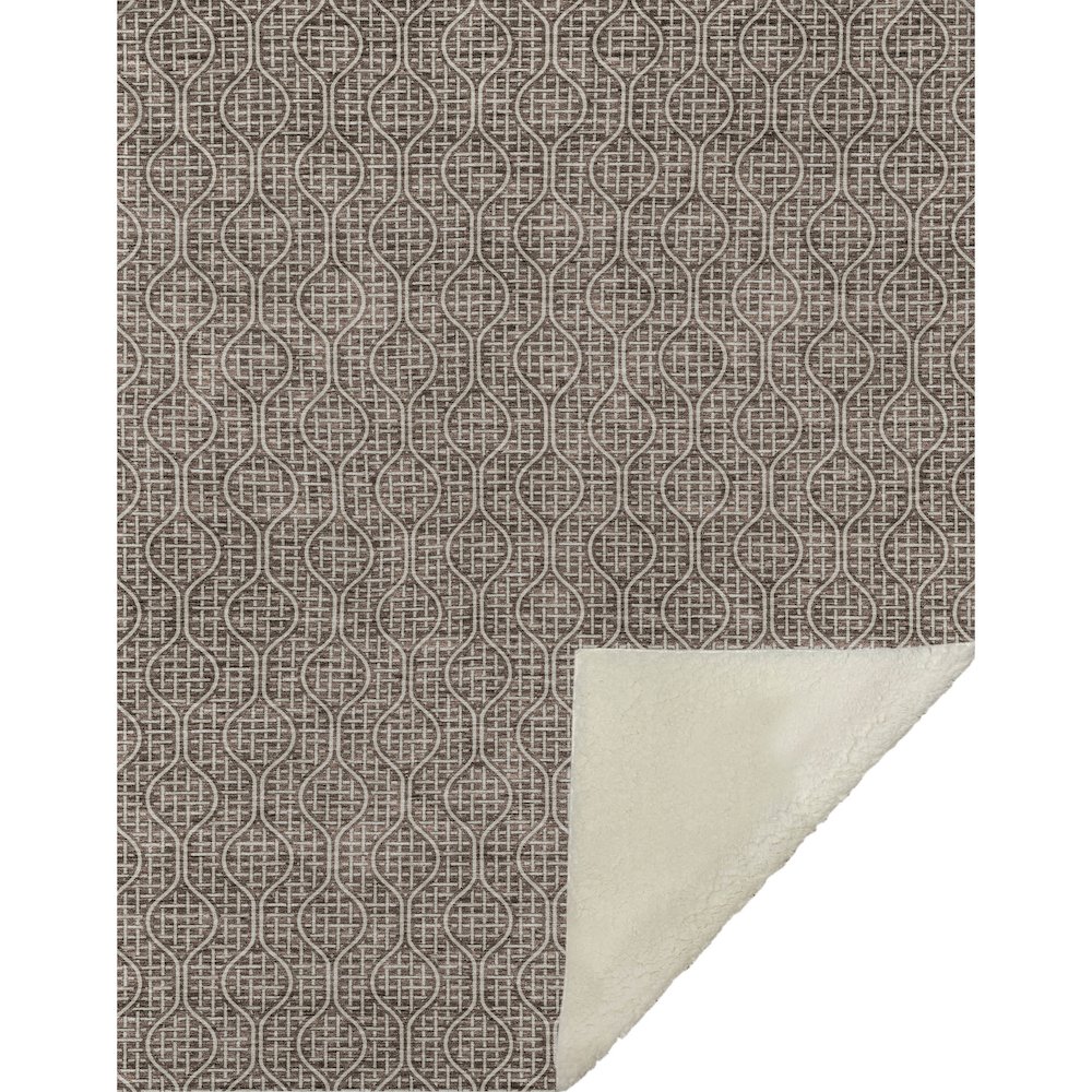 Premium Machine Washable ASB926 Brown 50" x 70" Sherpa Throw Blanket. Picture 1
