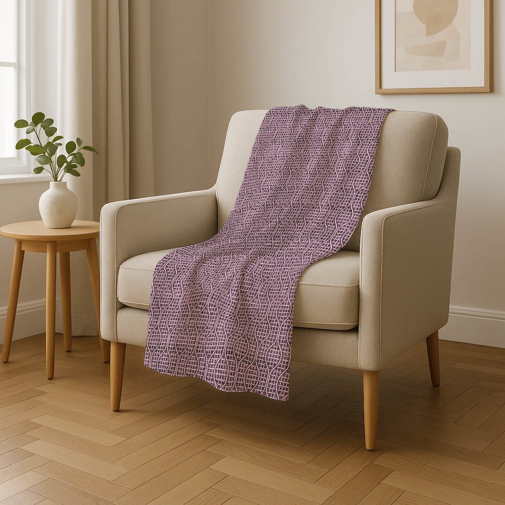 Premium Machine Washable ASB926 Eggplant 50" x 70" Sherpa Throw Blanket. Picture 4