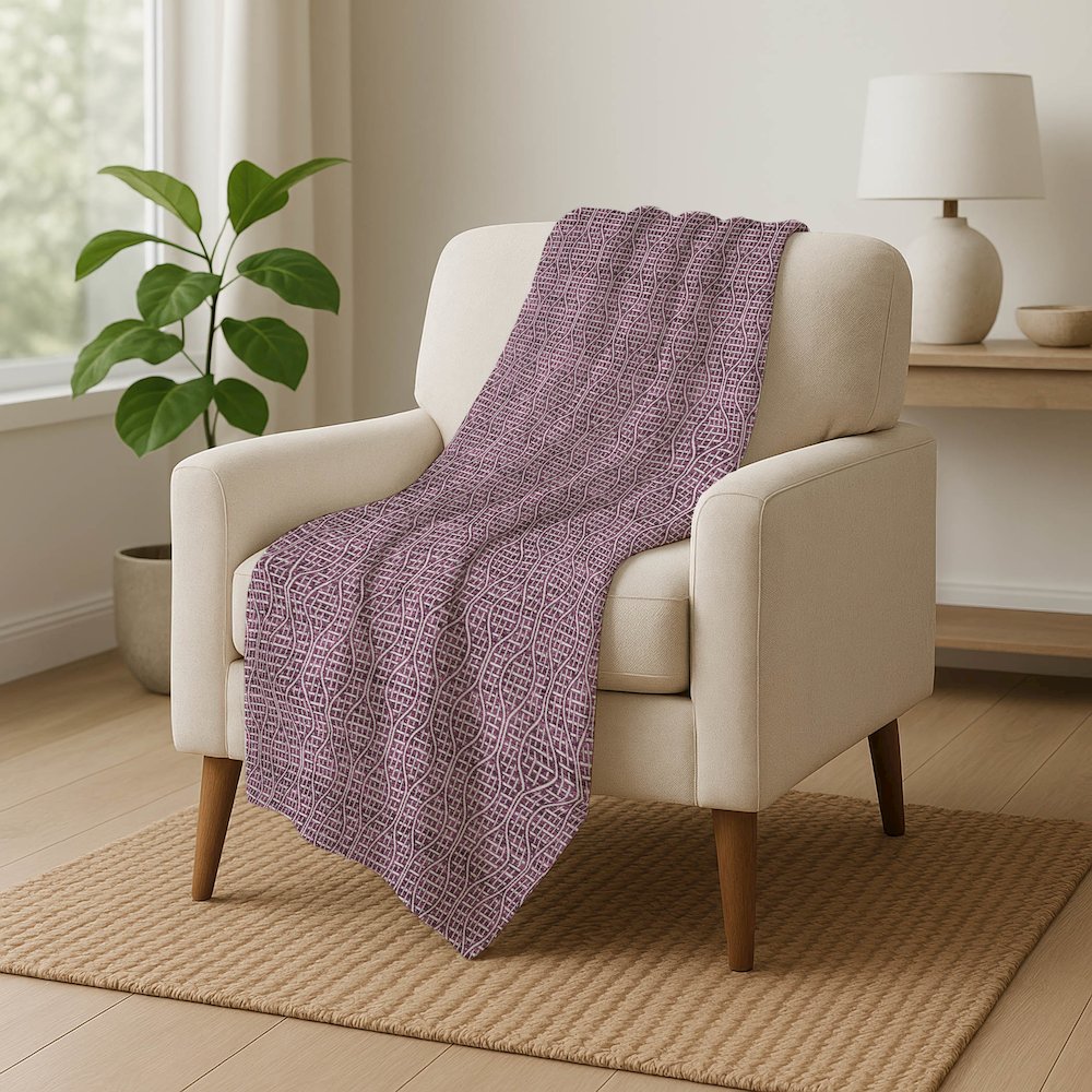 Premium Machine Washable ASB926 Eggplant 50" x 70" Sherpa Throw Blanket. Picture 5