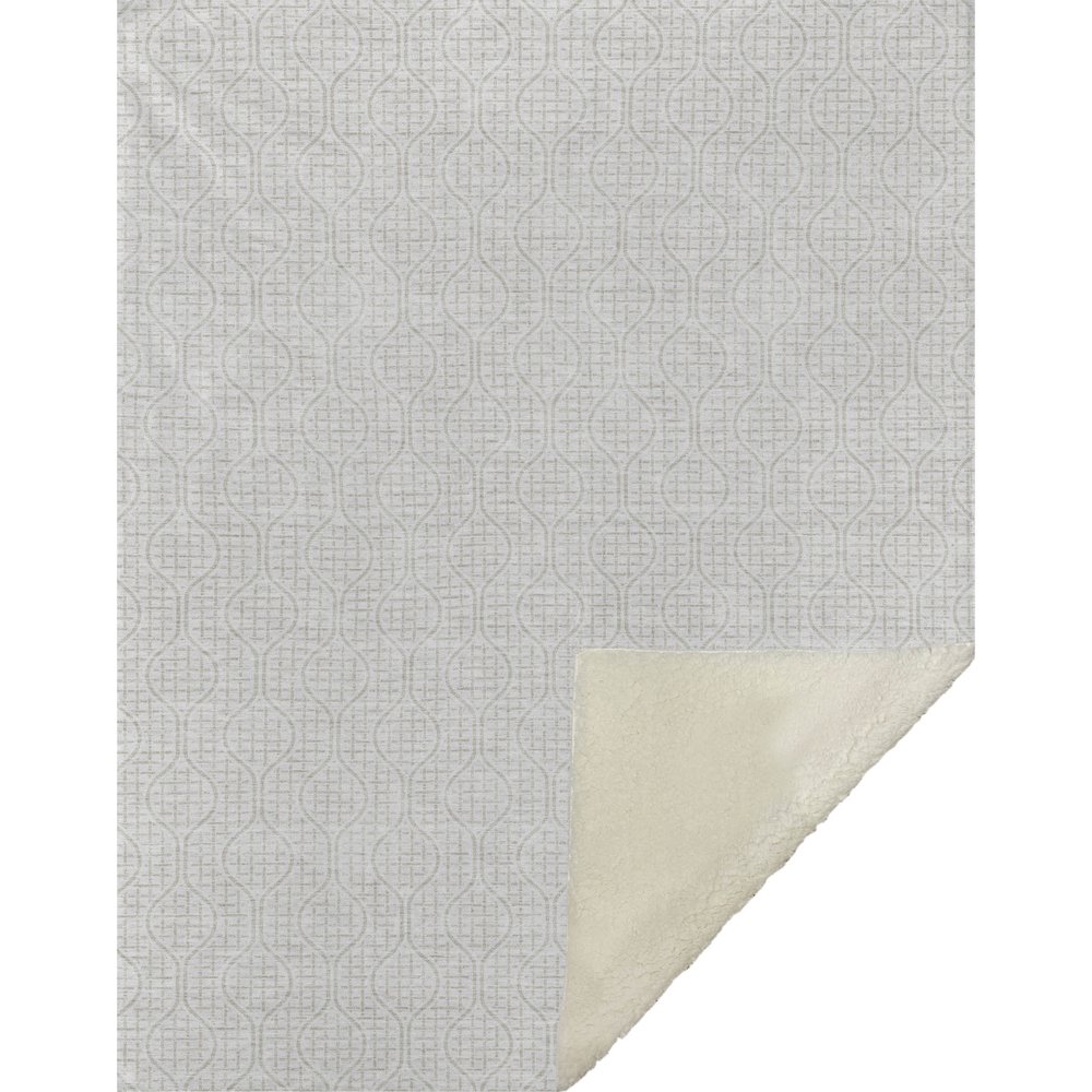Premium Machine Washable ASB926 Ivory 50" x 70" Sherpa Throw Blanket. Picture 1