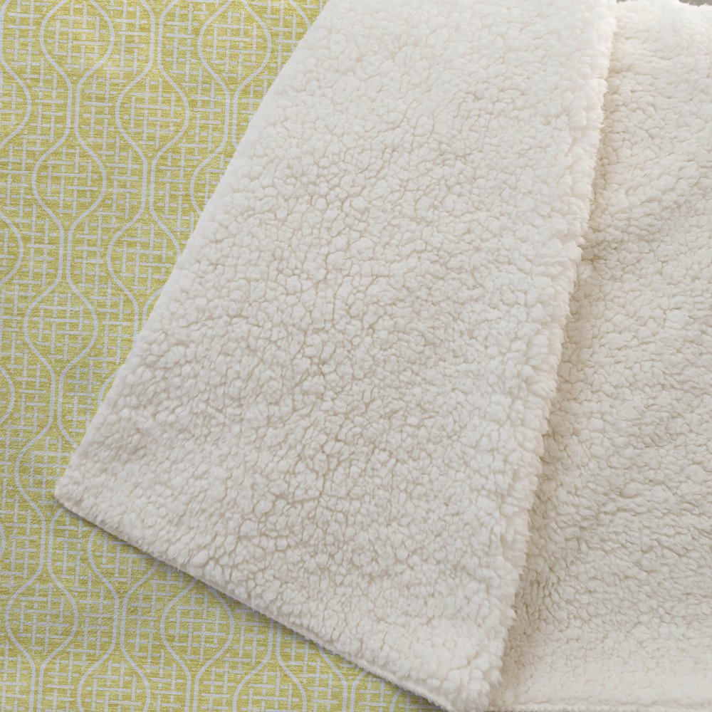 Premium Machine Washable ASB926 Yellow 50" x 70" Sherpa Throw Blanket. Picture 2