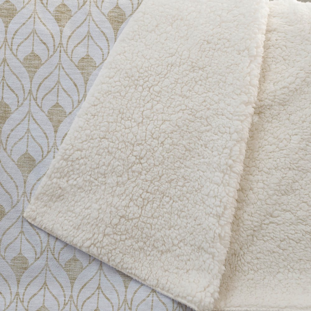 Premium Machine Washable ASB927 Gold 50" x 70" Sherpa Throw Blanket. Picture 2