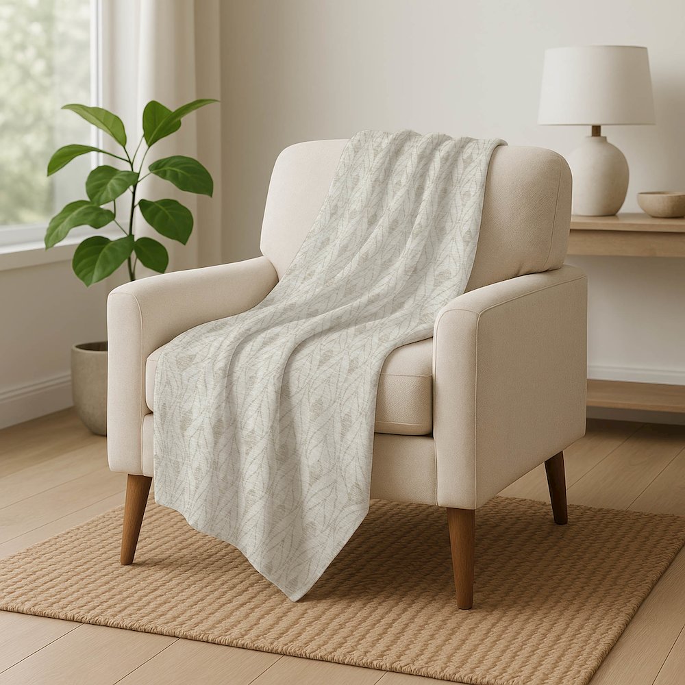 Premium Machine Washable ASB927 Ivory 50" x 70" Sherpa Throw Blanket. Picture 5