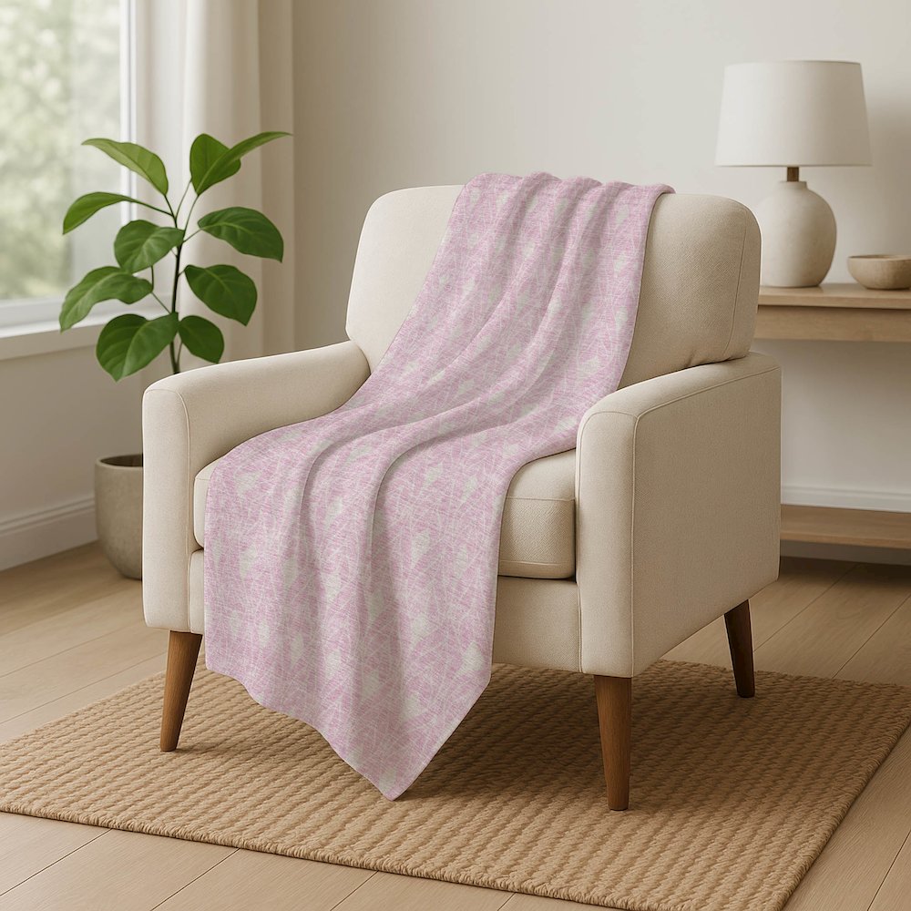 Premium Machine Washable ASB927 Pink 50" x 70" Sherpa Throw Blanket. Picture 5