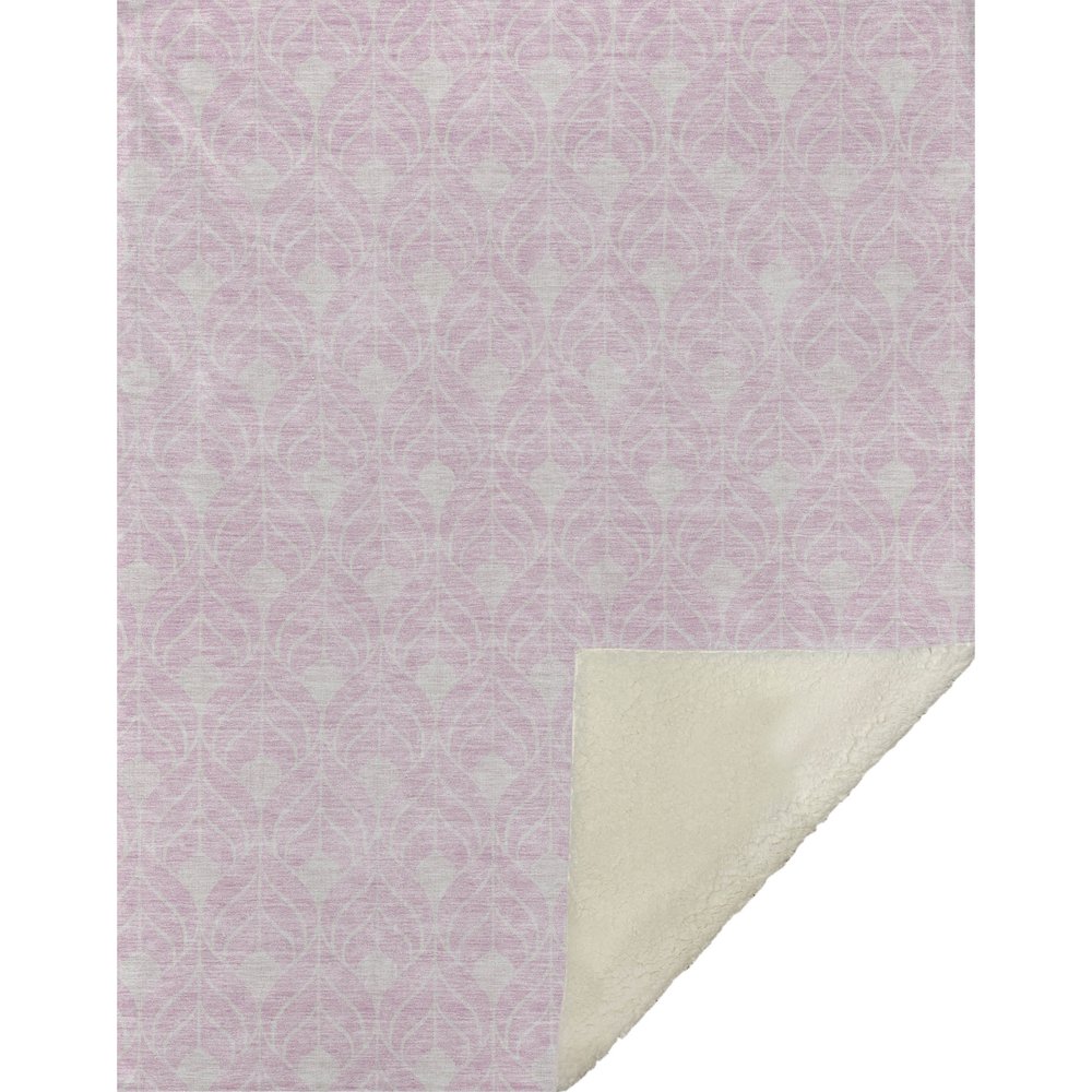 Premium Machine Washable ASB927 Pink 50" x 70" Sherpa Throw Blanket. Picture 1