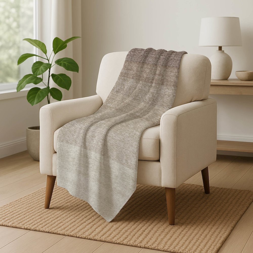 Premium Machine Washable ASB928 Beige 50" x 70" Sherpa Throw Blanket. Picture 5